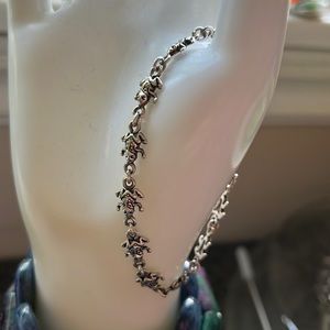 NWOT sterling silver frog bracelet